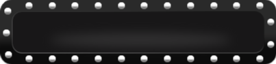 Black rectangular banner with metallic LED-style border lights.